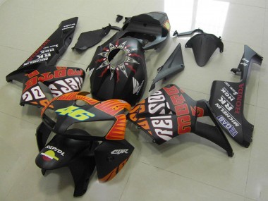 Buy 2005-2006 Honda CBR600RR Motorcycle Fairings - Matte Black Orange Yellow Rossi 46 UK