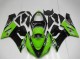 2005-2006 Kawasaki ZX6R Motorcycle Fairings - Green Glossy Black Elf UK