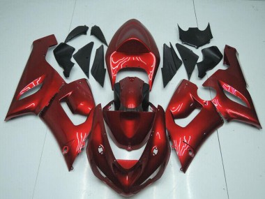 Buy 2005-2006 Kawasaki ZX6R Motorcycle Fairings - Candy Red UK