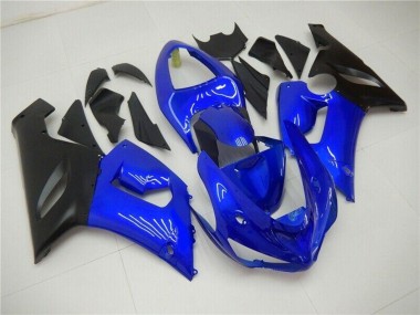 Buy 2005-2006 Kawasaki ZX6R Motorcycle Fairings - Blue Matte Black UK