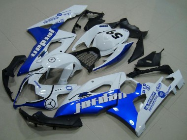 Buy 2005-2006 Suzuki GSXR 1000 Motorcycle Fairings - White Blue Jordan 59 UK