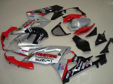 Buy 2005-2006 Suzuki GSXR 1000 Motorcycle Fairings - Silver Red Black Hooters UK