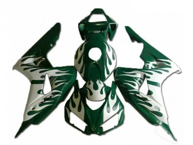 Buy 2006-2007 Honda CBR1000RR Motorcycle Fairings - White Green Flame UK