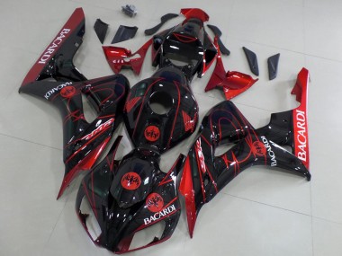 Buy 2006-2007 Honda CBR1000RR Motorcycle Fairings - Red Glossy Black Bacardi UK
