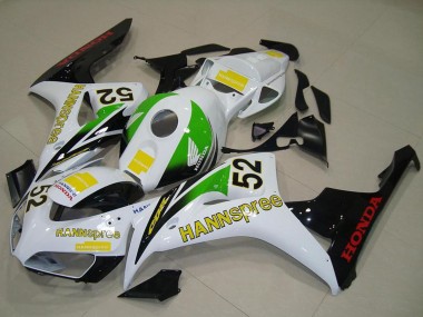 Buy 2006-2007 Honda CBR1000RR Motorcycle Fairings - White Green Yellow Glossy Black Hannspree 52 UK