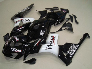 Buy 2006-2007 Honda CBR1000RR Motorcycle Fairings - Glossy Black White West UK