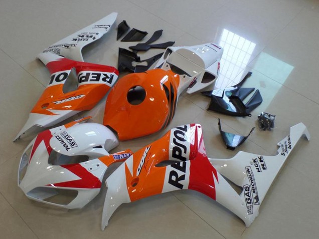2006-2007 Honda CBR1000RR Motorcycle Fairing - Orange White Red Glossy Black Repsol UK