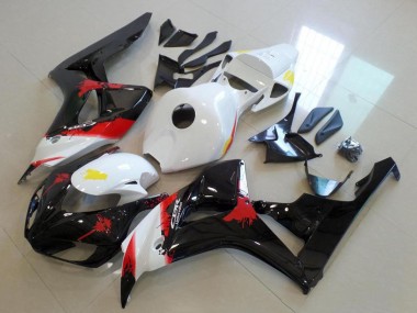 Buy 2006-2007 Honda CBR1000RR Bike Fairings - White Red Glossy Black UK