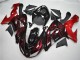 2006-2007 Kawasaki ZX10R Motorcycle Fairing - Glossy Black Red Flame UK