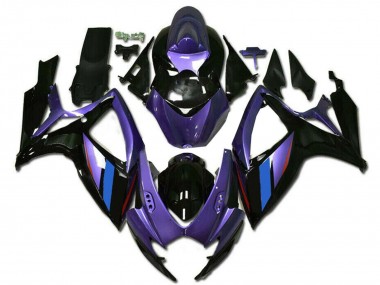 Buy 2006-2007 Suzuki GSXR 600/750 Motorcycle Fairings - Purple Blue Glossy Black Stripe UK