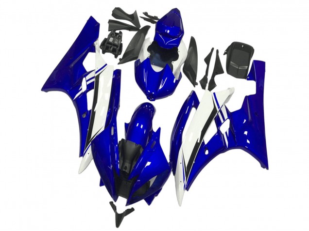 2006-2007 Yamaha YZF R6 Motorcycle Fairings - Blue White Black UK