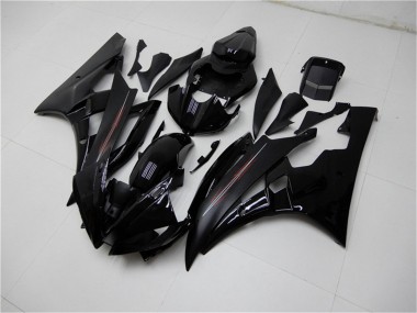 Buy 2006-2007 Yamaha YZF R6 Motorcycle Fairing Kits - Glossy Black Matte Black UK