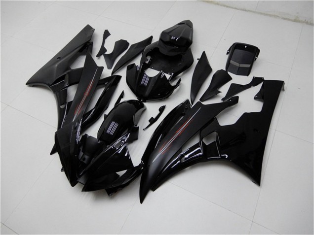 2006-2007 Yamaha YZF R6 Motorcycle Fairing Kits - Glossy Black Matte Black UK