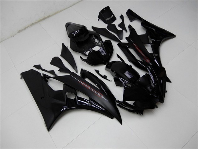 2006-2007 Yamaha YZF R6 Motorcycle Fairing Kits - Glossy Black Matte Black UK