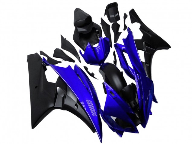 2006-2007 Yamaha YZF R6 Motorcycle Fairing - Blue Matte Black UK