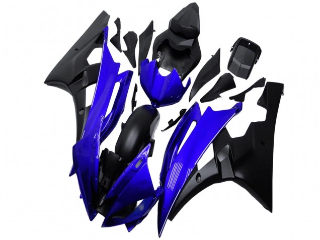 2006-2007 Yamaha YZF R6 Motorcycle Fairing - Blue Matte Black UK