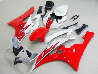 Buy 2006-2007 Yamaha YZF R6 Bike Fairings - White Red UK