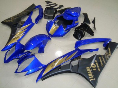 Buy 2006-2007 Yamaha YZF R6 Motorcycle Fairings - Blue Gold Matte Black UK