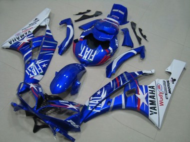 Buy 2006-2007 Yamaha YZF R6 Motorcycle Fairings - White Blue Fiat Motul Michelin UK