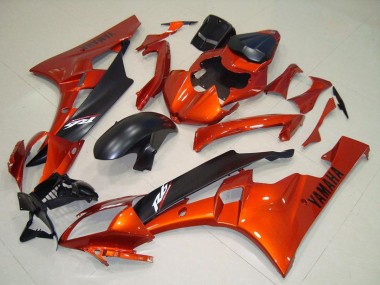 Buy 2006-2007 Yamaha YZF R6 Motorcycle Fairing - Orange Matte Black UK