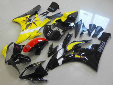 Buy 2006-2007 Yamaha YZF R6 Motorcycle Fairings - Yellow White Red Glossy Black UK