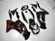 2006-2008 Kawasaki EX650 Motorcycle Fairings - Glossy Black Red Flame UK