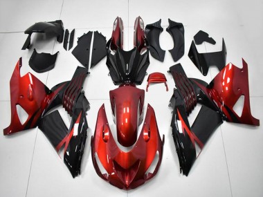 Buy 2006-2011 Kawasaki ZX14R ZZR1400 Motorcycle Fairings - Red Black UK