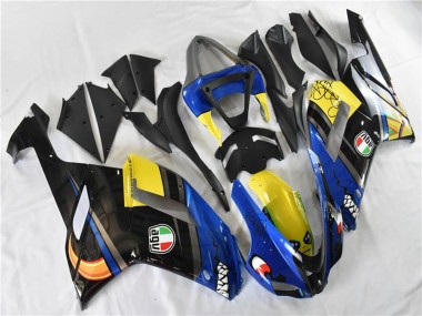 Buy 2007-2008 Kawasaki ZX6R Motorcycle Fairings - Blue Shark UK