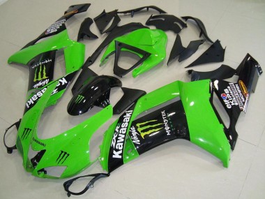 Buy 2007-2008 Kawasaki ZX6R Motorcycle Fairings - Monster Green UK