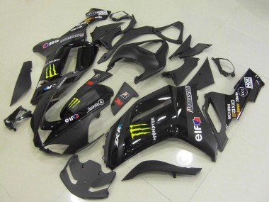 Buy 2007-2008 Kawasaki ZX6R Motorcycle Fairings - Black Monster UK