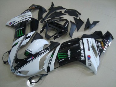 Buy 2007-2008 Kawasaki ZX6R Motorcycle Fairings - White Monster UK