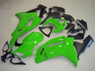 Buy 2007-2008 Kawasaki ZX6R Motorcycle Fairings - Green Matte Black UK