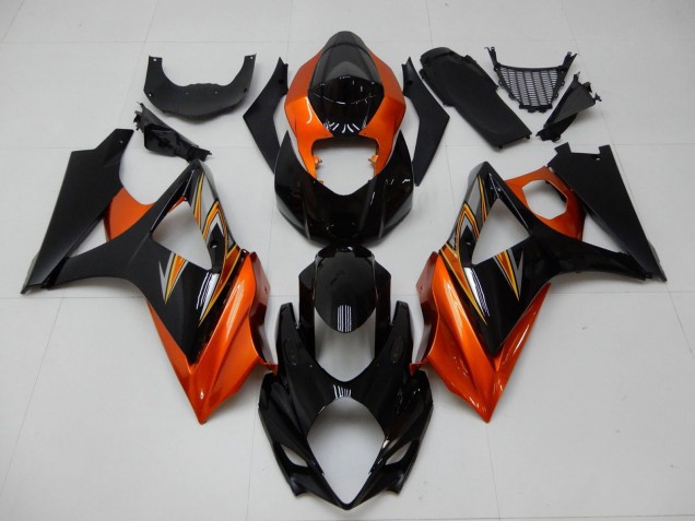 2007-2008 Suzuki GSXR 1000 Motorcycle Fairing - Orange Black UK