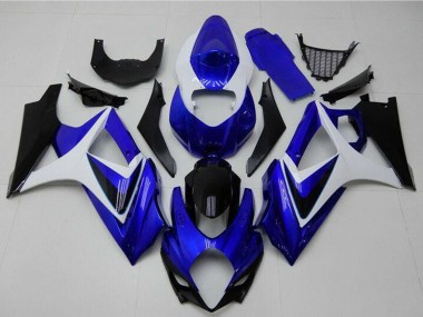 Buy 2007-2008 Suzuki GSXR 1000 Motorcycle Fairings - White Blue Black No Decal UK