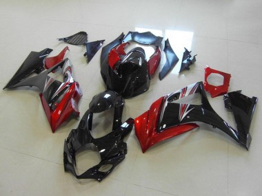 Buy 2007-2008 Suzuki GSXR 1000 Motorcycle Fairings - Red Glossy Black No Decal UK