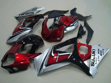 Buy 2007-2008 Suzuki GSXR 1000 Motorcycle Fairing - Red Silver Glossy Black UK