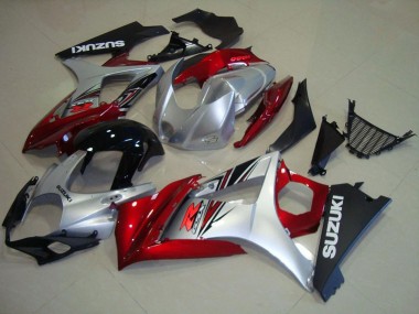 Buy 2007-2008 Suzuki GSXR 1000 Motorcycle Fairings - Red Silver Glossy Black UK