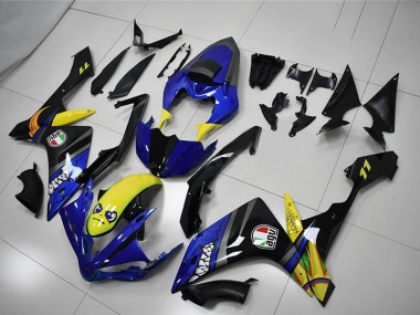 Buy 2007-2008 Yamaha YZF R1 Motorcycle Fairings - Blue Yellow Black Shark UK
