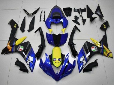Buy 2007-2008 Yamaha YZF R1 Motorcycle Fairings - Blue Yellow Black Shark UK