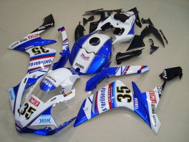 Buy 2007-2008 Yamaha YZF R1 Motorcycle Fairings - White Blue Red Black Volvo Sterilgarda Yamalube Fimer 35 UK