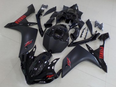 Buy 2007-2008 Yamaha YZF R1 Motorcycle Fairings - Glossy Black Matte Black Red UK