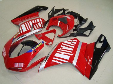 Buy 2007-2014 Ducati 848 1098 1198 Motorcycle Fairings - Silver Blue Red Glossy Black UK