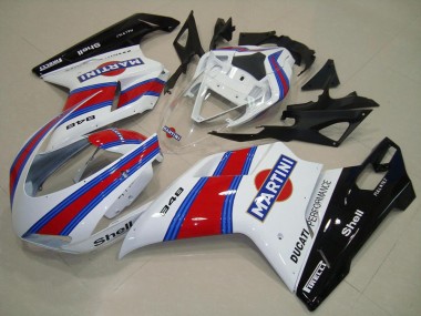 Buy 2007-2014 Ducati 848 Motorcycle Fairings - White Red Green Glossy Black Martini UK