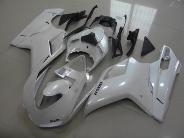 Buy 2007-2014 Ducati 1198 Motorcycle Fairings - Glossy White UK