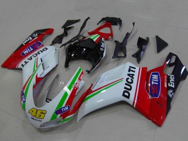 Buy 2007-2014 Ducati 848 1098 1198 Motorcycle Fairings - White Red Green Glossy Black Yellow 46 UK