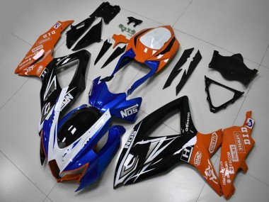 Buy 2008-2010 Suzuki GSXR 600/750 Motorcycle Fairings - Orange Blue White Glossy Black UK