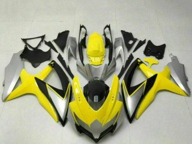 Buy 2008-2010 Suzuki GSXR 600/750 Motorcycle Fairings - Yellow Silver Glossy Black UK