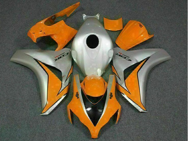 2008-2011 Honda CBR1000RR Motorcycle Fairings - Silver Orange UK