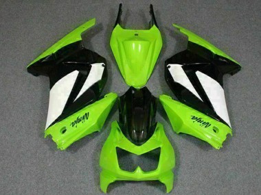 Buy 2008-2012 Kawasaki EX250 Motorcycle Fairings - Green White Black UK