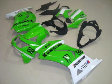 Buy 2008-2012 Kawasaki ZX250R Motorcycle Fairings - White Green Black Monster 88 UK